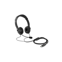 Casque Kensington avec microphone USB - Bandeau réglable - Coussinets d'oreille rembourrés - Commandes sur câble - Câble de 1,80