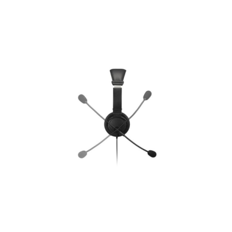 Casque pliable Kensington avec microphone - Connexion 3,5 mm - Arceau réglable - Oreillettes rembourrées - Commandes intégrées -