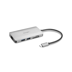 Kensington UH1400P Hub USB-C 3x USB 3.2, 1x USB-C jusqu'à 85W, 1x HDMI 2.0, Lecteur SD, Lecteur MicroSD - Couleur Argent