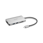 Kensington UH1400P Hub USB-C 3x USB 3.2, 1x USB-C jusqu'à 85W, 1x HDMI 2.0, Lecteur SD, Lecteur MicroSD - Couleur Argent