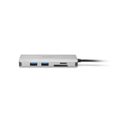 Kensington UH1400P Hub USB-C 3x USB 3.2, 1x USB-C jusqu'à 85W, 1x HDMI 2.0, Lecteur SD, Lecteur MicroSD - Couleur Argent