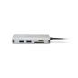 Kensington UH1400P Hub USB-C 3x USB 3.2, 1x USB-C jusqu'à 85W, 1x HDMI 2.0, Lecteur SD, Lecteur MicroSD - Couleur Argent