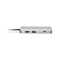 Kensington UH1400P Hub USB-C 3x USB 3.2, 1x USB-C jusqu'à 85W, 1x HDMI 2.0, Lecteur SD, Lecteur MicroSD - Couleur Argent