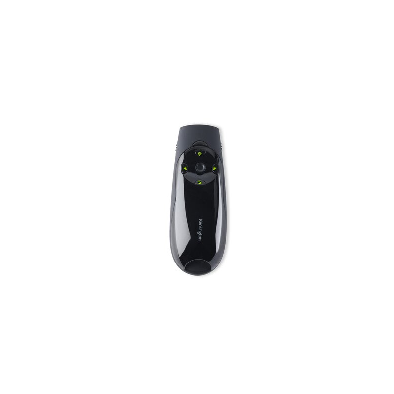 Présentateur sans fil Kensington Expert avec pointeur laser vert et contrôle du curseur - Noir - Joystick de contrôle du curseur
