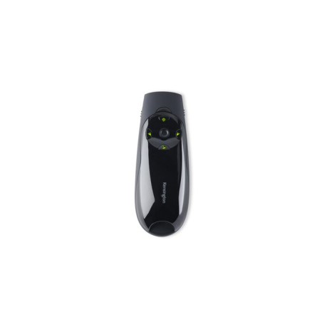 Présentateur sans fil Kensington Expert avec pointeur laser vert et contrôle du curseur - Noir - Joystick de contrôle du curseur