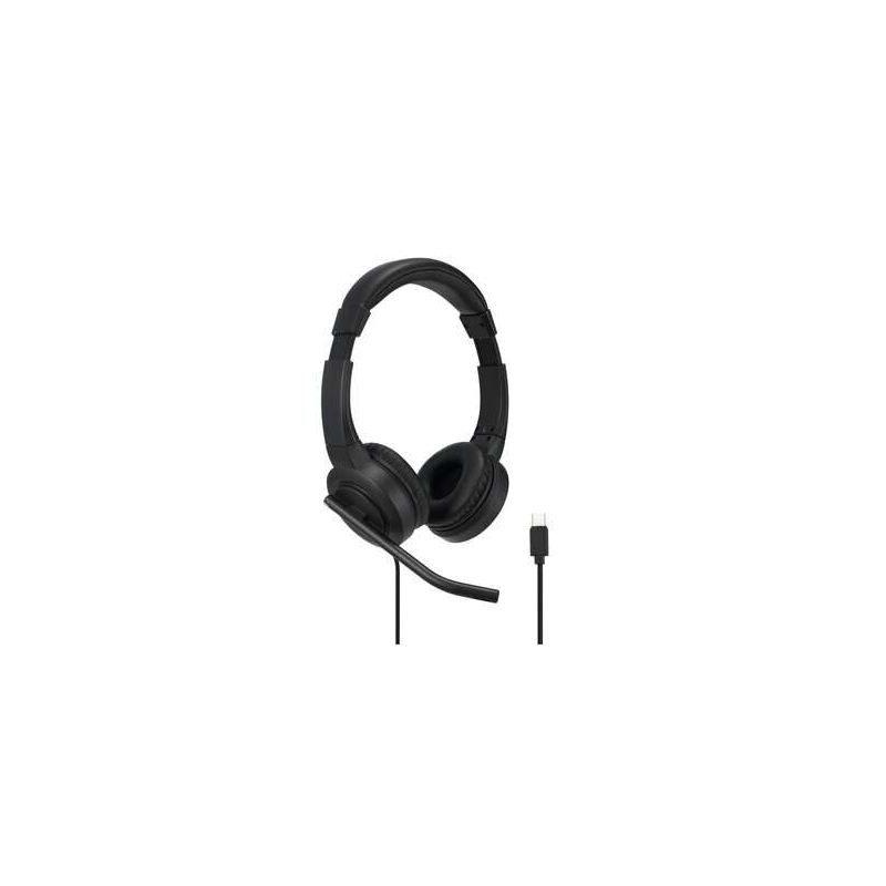 Casque Kensington H1000 avec microphone USB-C - Bandeau réglable - Coussinets d'oreille rembourrés - Commandes sur câble - Câble