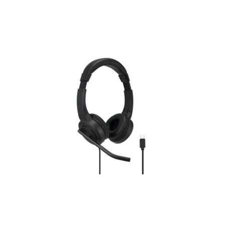 Casque Kensington H1000 avec microphone USB-C - Bandeau réglable - Coussinets d'oreille rembourrés - Commandes sur câble - Câble