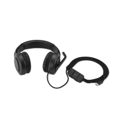 Casque Kensington H1000 avec microphone USB-C - Bandeau réglable - Coussinets d'oreille rembourrés - Commandes sur câble - Câble