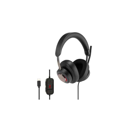 Casque Circumaural Kensington H2000 avec Microphone USB-C - Bandeau Réglable - Coussinets en Gel avec Effet de Refroidissement -