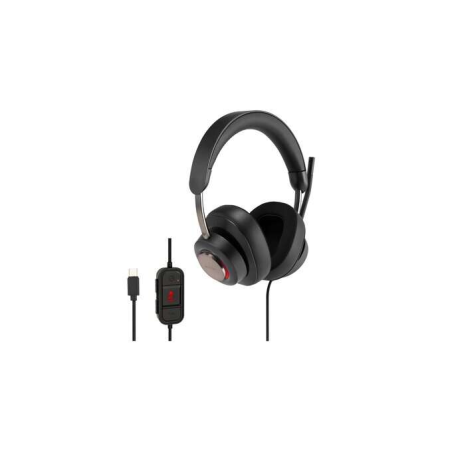 Casque Circumaural Kensington H2000 avec Microphone USB-C - Bandeau Réglable - Coussinets en Gel avec Effet de Refroidissement -
