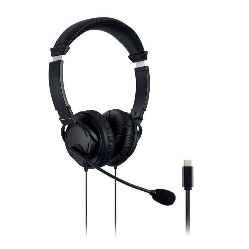 Casque Hi-Fi USB-C Kensington avec microphone - Pilotes 40 mm - Compatible avec tous les appareils USB-C - Bandeau rembourré rég