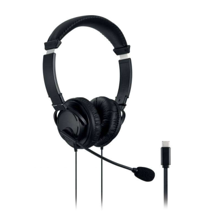 Casque Hi-Fi USB-C Kensington avec microphone - Pilotes 40 mm - Compatible avec tous les appareils USB-C - Bandeau rembourré rég