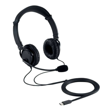 Casque Hi-Fi USB-C Kensington avec microphone - Pilotes 40 mm - Compatible avec tous les appareils USB-C - Bandeau rembourré rég