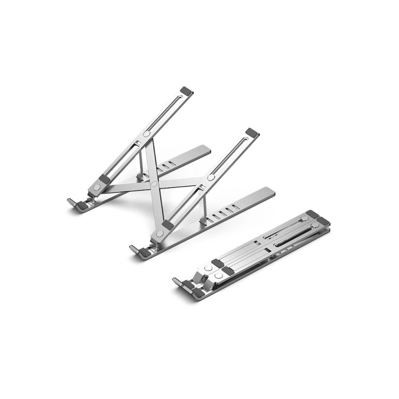 Support pour ordinateur portable Vention (jusqu'à 17 pouces) - Supporte jusqu'à 15 kg - Antidérapant - Aluminium - Angle réglabl