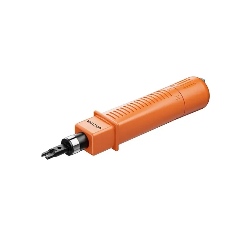 Outil d'insertion de câbles Vention RJ45/RJ11 - Multifonctionnel pour insérer, sertir et couper les câbles - Puissance d'impact