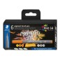 Staedtler 371 lot de 6 marqueurs pointe pinceau souple