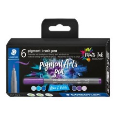 boîte marqueurs pinceau Staedtler noir
