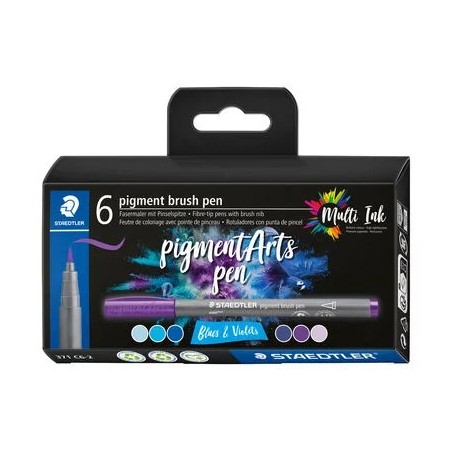 boîte marqueurs pinceau Staedtler noir