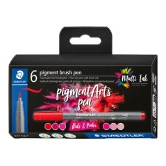 coffret marqueurs pinceau Staedtler rouges