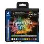 Staedtler 371 Lot de 12 marqueurs à pointe pinceau souple – Nouvelle encre multi-encre – Pigments de qualité supérieure –