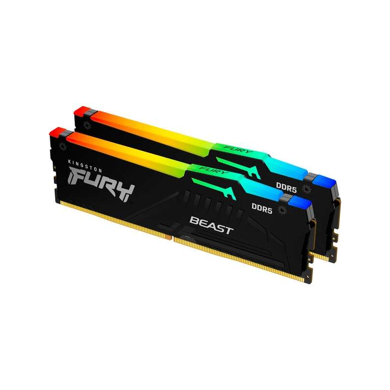 Mémoire RAM Kingston Fury Beast RGB Expo DDR5 6000 MT/s 32 Go (2 x 16 Go) CL30 DIMM