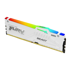 Mémoire RAM Kingston Fury Beast RGB DDR5 6000 MT/s 16 Go 1,4 V CL30 DIMM - Blanche