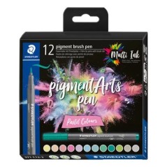 coffret 12 feutres pinceau pastel