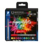 Staedtler 371 lot de 12 marqueurs pointe pinceau souple