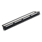 Panneau de brassage Vention 24 ports RJ45 - Cat.6 UTP - Bornes plaquées or - Compatible rack 1U 19" - Acier et ABS - 483 x 44,3