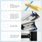 Panneau de brassage Vention 24 ports RJ45 - Cat.6 UTP - Bornes plaquées or - Compatible rack 1U 19" - Acier et ABS - 483 x 44,3