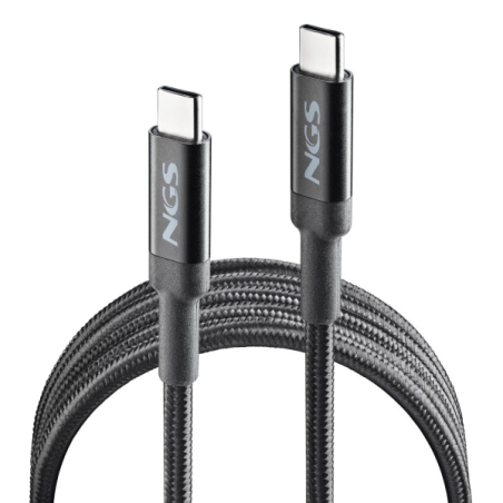 Câble NGS 2.0 USB-C Mâle vers USB-A Mâle - Charge ultra-rapide jusqu'à 100W - Longueur 3m - Couleur Noir