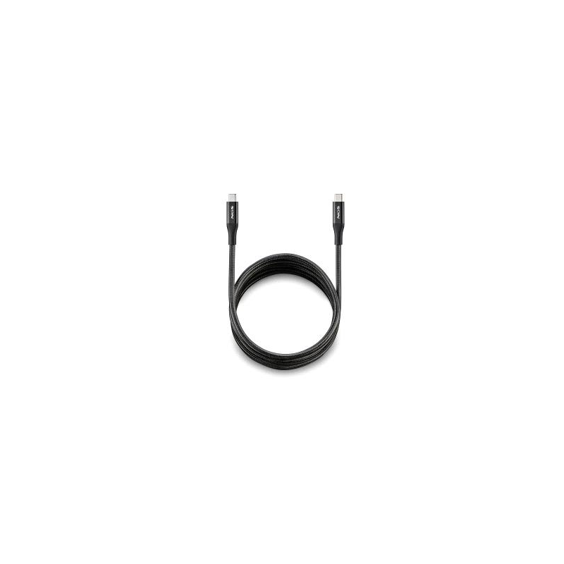 Câble NGS USB-C mâle vers USB-C mâle 2.0 - Charge ultra-rapide jusqu'à 240 W - Longueur : 2 m - Noir