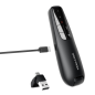 Présentateur sans fil Vention - Pointeur laser rouge - Batterie 200 mAh - Câble USB-C inclus - Portée jusqu'à 50 m - Contrôle du