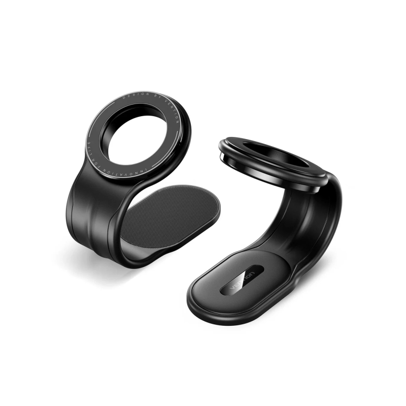 Support magnétique pour smartphone Vention pour voiture - Pliable - Base adhésive - Velcro - 216,4 x 66 x 12,9 mm - Noir