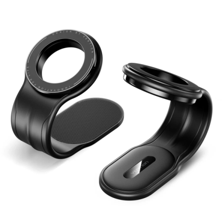 Support magnétique pour smartphone Vention pour voiture - Pliable - Base adhésive - Velcro - 216,4 x 66 x 12,9 mm - Noir