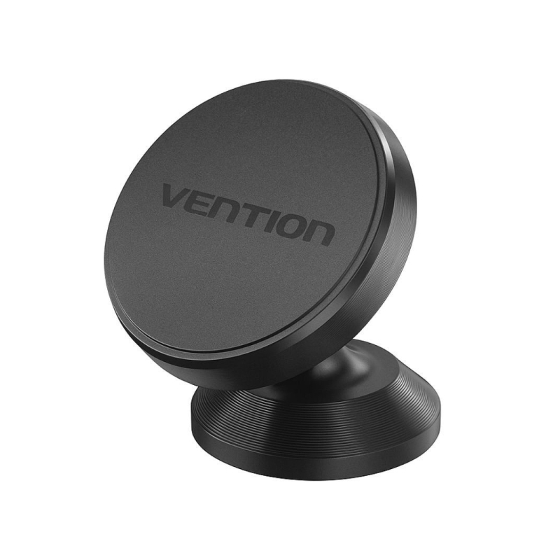 Support magnétique pour smartphone Vention pour voiture - Fixation tableau de bord - Alliage d'aluminium - Silicone - Noir