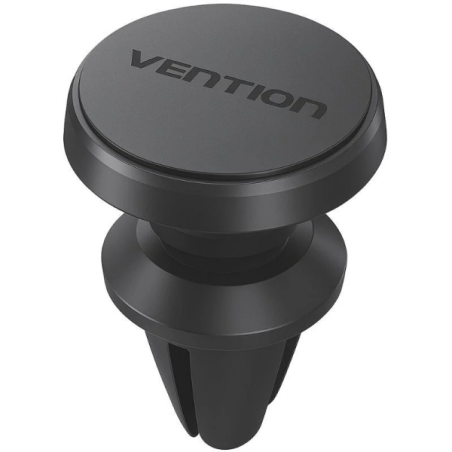 Support magnétique pour smartphone de voiture Vention - Fixation par clip - Alliage d'aluminium - Silicone - Noir