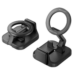 Support magnétique de bureau pour smartphone Vention - Pliable - Idéal pour les voyages - Noir