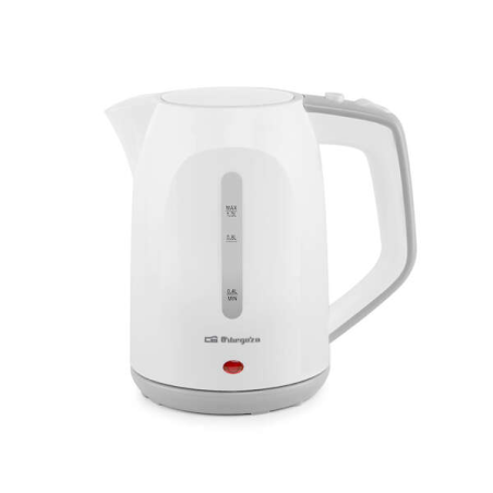 Orbegozo KT 5011 Bouilloire Rapide et Sûre - Puissance 1100W - Capacité 1L - Poignée Toucher Froid - Résistance Cachée - Base Ro