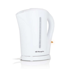 Bouilloire Orbegozo KT 6003 à ébullition rapide et sans BPA - Capacité 1,7 litre - Couvercle rabattable - Résistance immergée -