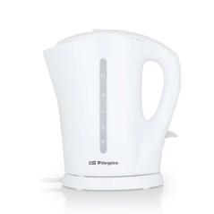 Bouilloire Orbegozo KT 6003 à ébullition rapide et sans BPA - Capacité 1,7 litre - Couvercle rabattable - Résistance immergée -