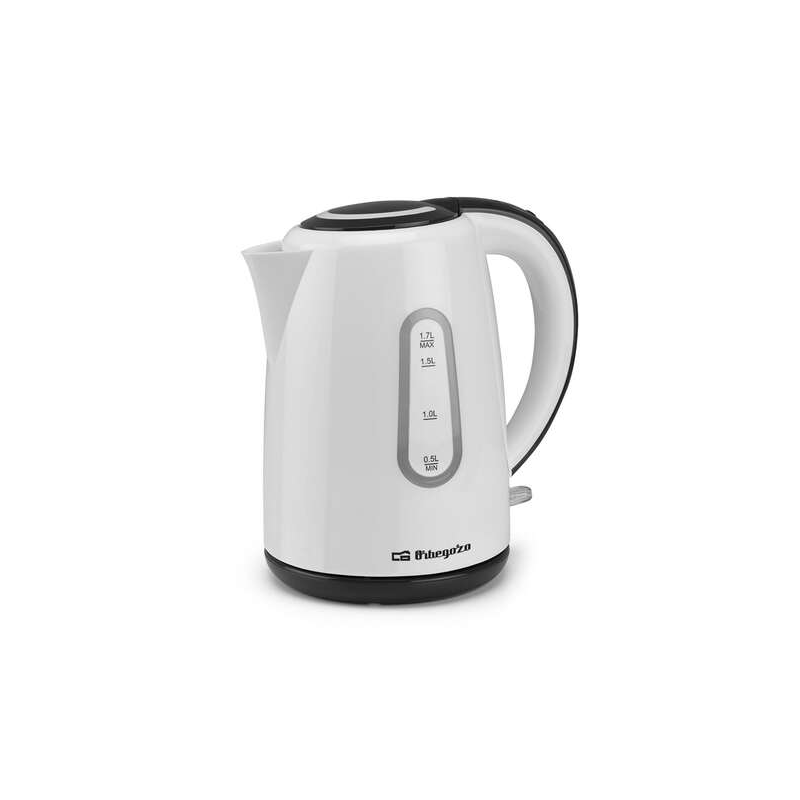 Orbegozo KT 6004 Bouilloire Rapide et Sûre - Puissante 1850-2200W - Capacité 1,7L - Poignée Touche Froide - Visualiseur de Nivea