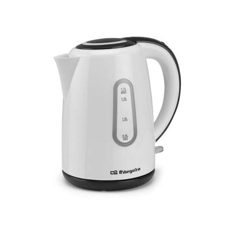 Orbegozo KT 6004 Bouilloire Rapide et Sûre - Puissante 1850-2200W - Capacité 1,7L - Poignée Touche Froide - Visualiseur de Nivea