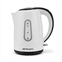 Orbegozo KT 6004 Bouilloire Rapide et Sûre - Puissante 1850-2200W - Capacité 1,7L - Poignée Touche Froide - Visualiseur de Nivea
