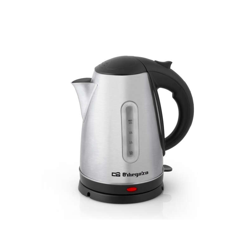 Bouilloire efficace Orbegozo KT 6021 - Capacité 1,7 litres - Puissance 2200 W - Base rotative sans fil - Corps en acier inoxydab