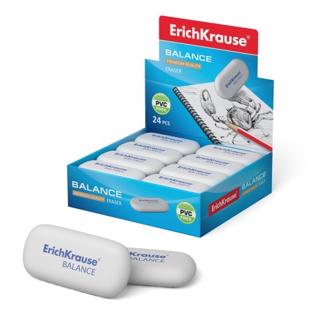 Gommes blanches ErichKrause Balance boîte