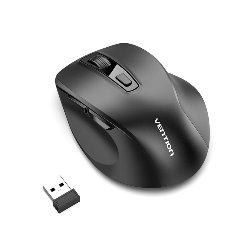 Souris sans fil ergonomique Vention pour droitiers - 6 boutons - 4000 dpi - Bluetooth - Portée de 10 m - Fonctionne sur piles -