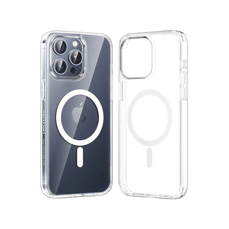 Coque rigide Vention pour iPhone 13 Pro - Anneau magnétique MagSafe - Transparente
