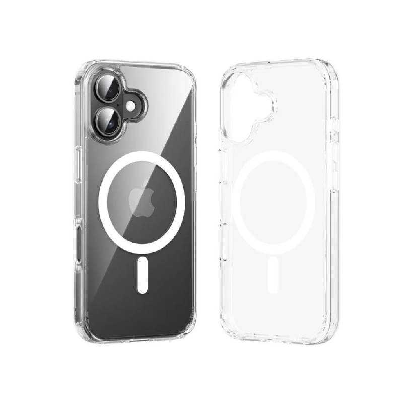 Coque rigide Vention pour iPhone 16 Plus - Anneau magnétique MagSafe - Compatible avec la recharge sans fil - Résistante au jaun