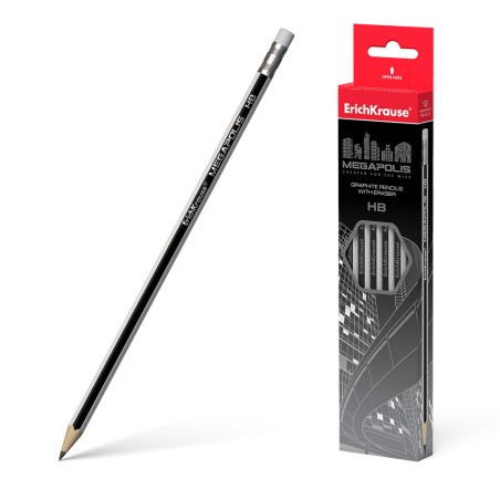 Boîte de crayons graphite noirs ErichKrause